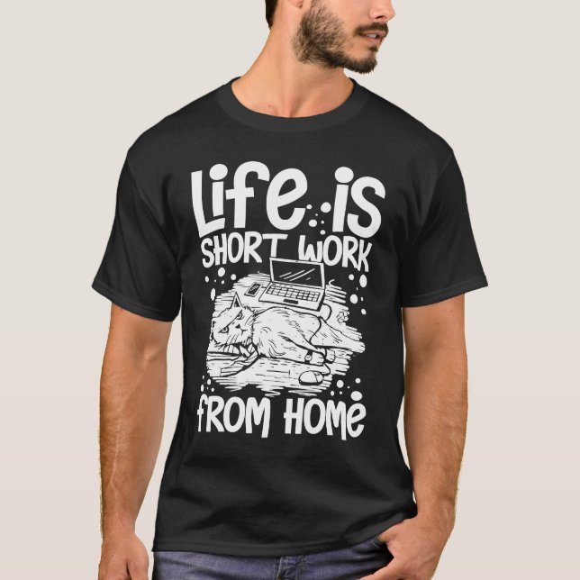 Camiseta Work From Home Office Job Ideas Business Online De (Frente)