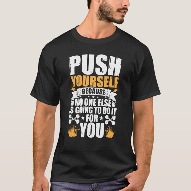 Camiseta Work Hard Motivational Gym Workout Dedication (Frente)