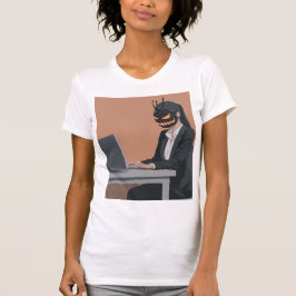 Camiseta Work Till You Drop – Skeleton Office Humor Hallowe