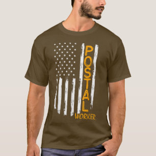 Camiseta Worker American Distressed Flag US Postal Service 