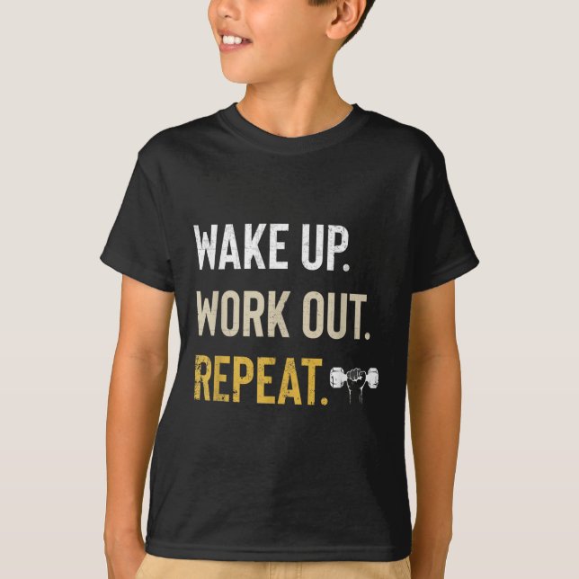 Camiseta Workou Wake Up Insrational And Motivational Gym Gi (Frente)