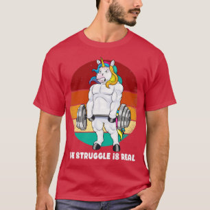 Camiseta Workout de Malhação de Coluna de Arranque de Peso 