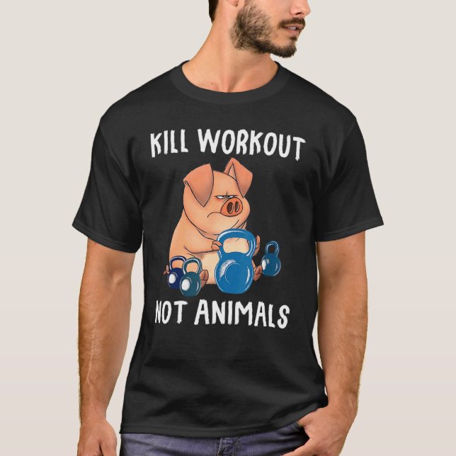 Camiseta Workout de Suínos Não (Frente)