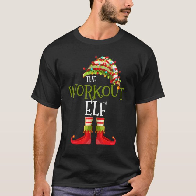 Camiseta workout Elf Group Matching Family Christmas (Frente)