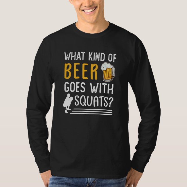 Camiseta Workout Gym Meme For Beer Squats Joke  2 (Frente)