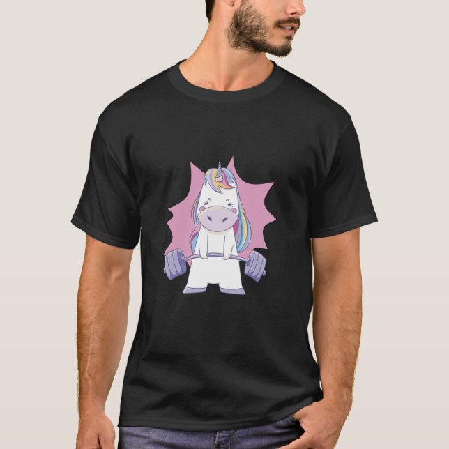 Camiseta Workout Gym Unicorn (Frente)