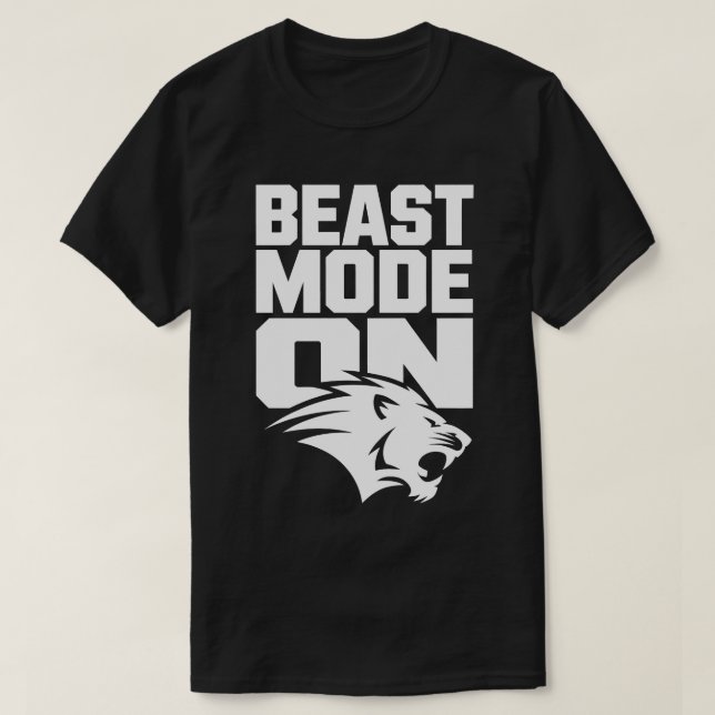 Camiseta Workout Motivacional De Cabeça De Leão Fiereta (Frente do Design)