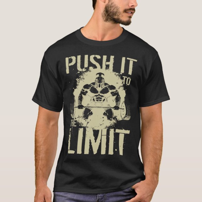 Camiseta Workout Spartan Weightlifting Push It To The Limit (Frente)