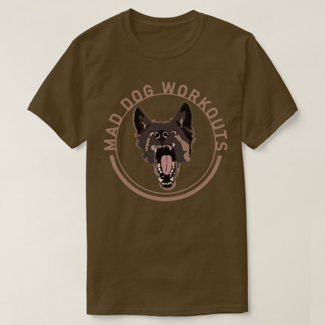Camiseta Workouts de Cachorros Loucos (Frente do Design)