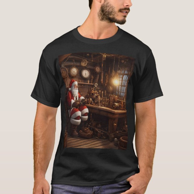 Camiseta Workshop Steampunk de papais noeis (Frente)