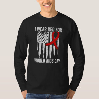 Camiseta World Aids Day Hope HIV Red Ribbon Aids Awareness