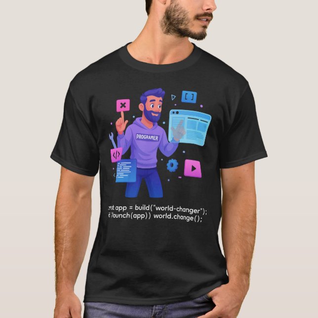 Camiseta World-Changer App – Programmer T-Shirt (Frente)