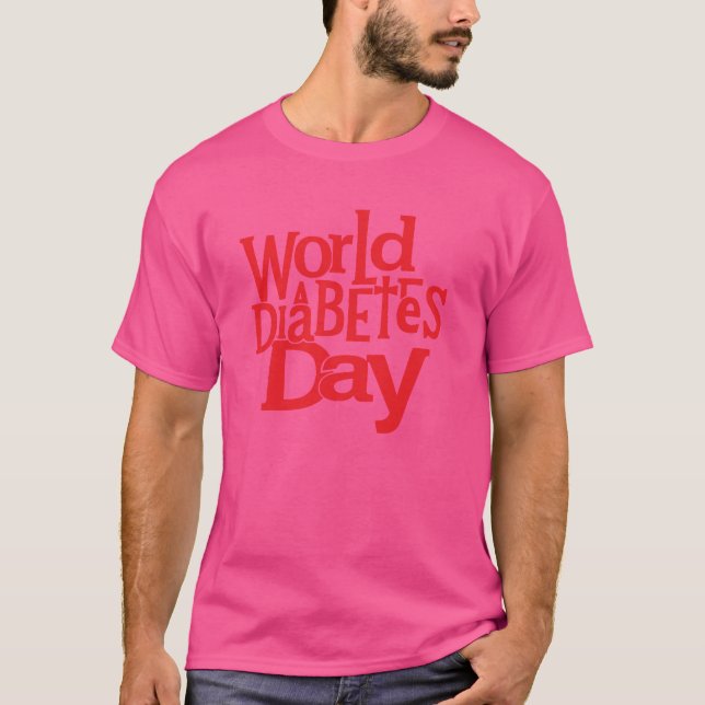 Camiseta World Diabetes Day Silhouette Vector Illustration (Frente)