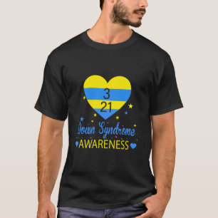 Camiseta World Down Syndrome Awarness 21 março Amarelo Azul