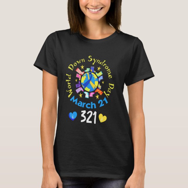 Camiseta World Down Syndrome Day Awareness 321 Rock Your So (Frente)