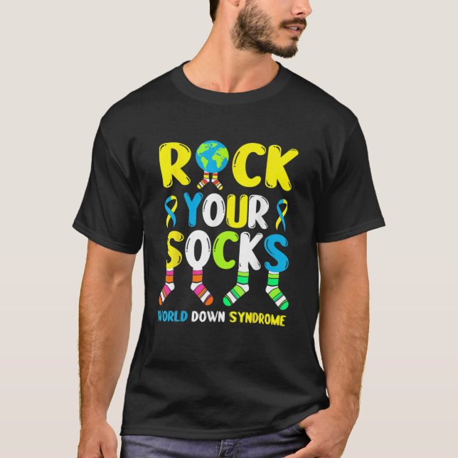 Camiseta World Down Syndrome Day T Rock Your Meias Awarenes (Frente)