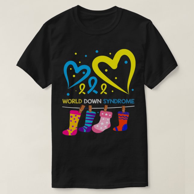 Camiseta World Down Syndrome WDSD 21 de março Dia (Frente do Design)