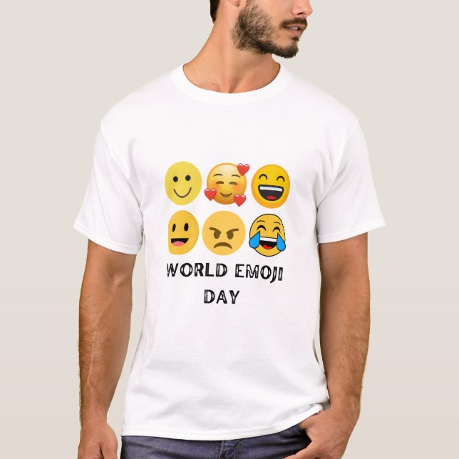 Camiseta World Emoji Day Celebration Poster (Frente)