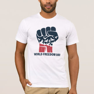 Camiseta World Freedom Day Background with Symbol of Libert