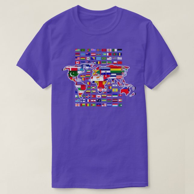 Camiseta World Map Traveler Viagem Internacional Fla (Frente do Design)