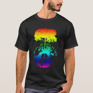 Camiseta World Peace Tree Love Pessoas Sinal de Paz Dia da 