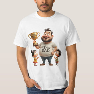 Camiseta World’s Okayest Dad – Funny Cartoon Father’s Day 