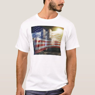 Camiseta World Trade Center com bandeira