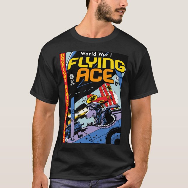Camiseta World War 1 Flying Ace funny girl girl (Frente)