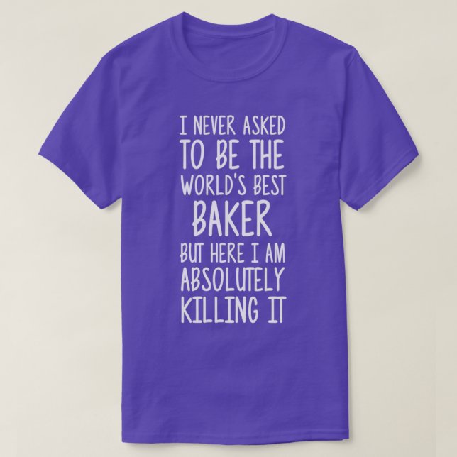 Camiseta Worlds Best Baker (Frente do Design)