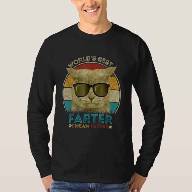 Camiseta Worlds Best Farter I Mean Father t shirt Best Cat  (Frente)