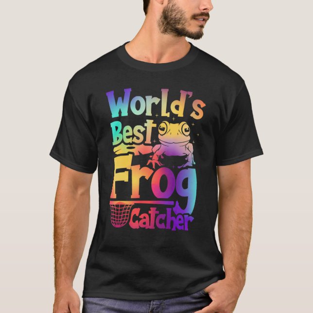 Camiseta World's Best Frog Catcher Hunter Kids Girls Boys 1 (Frente)