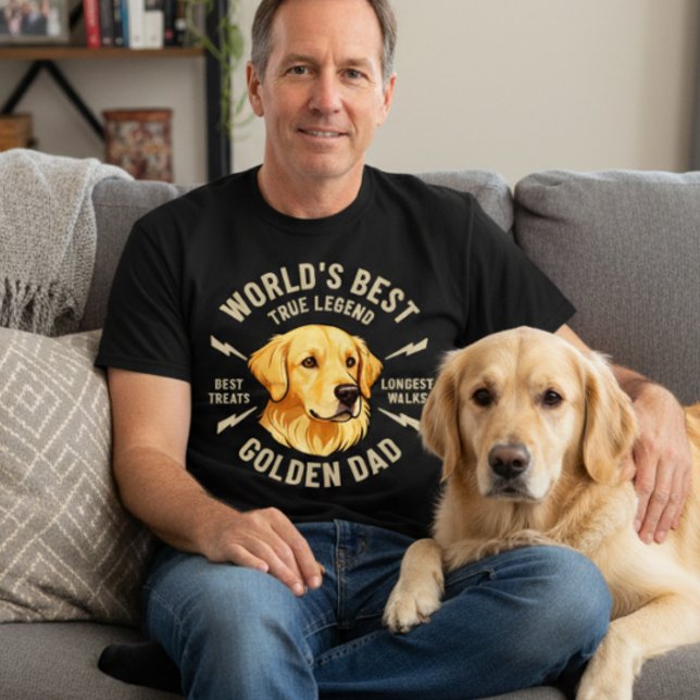 Camiseta World's Best Golden Retriever Dad (Criador carregado)
