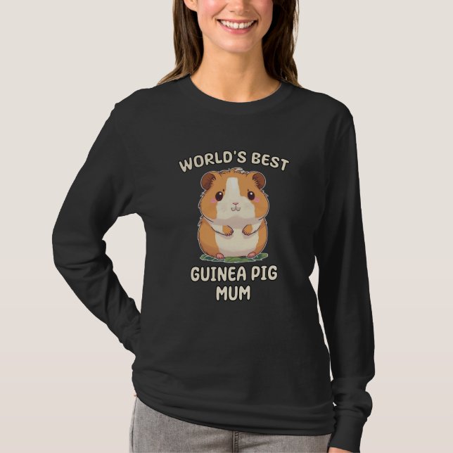 Camiseta World's Best Guinea Pig Mum Mama Mom (Frente)
