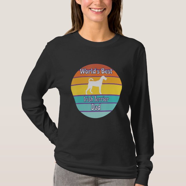 Camiseta World's Best Irish Terrier Dad (Frente)