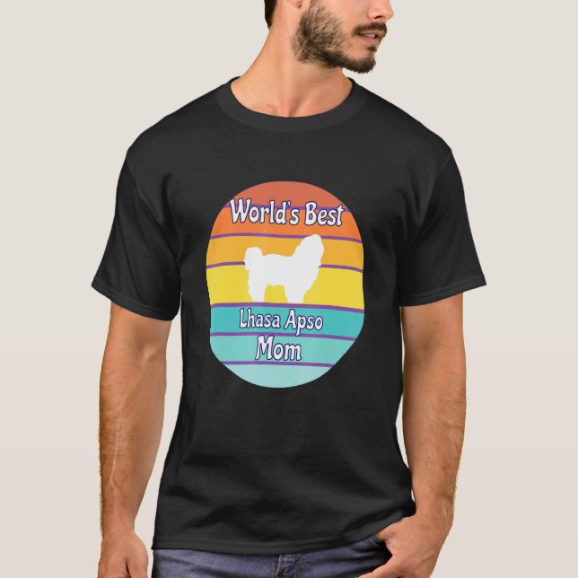 Camiseta World's Best Lhasa Apso Mom (Frente)