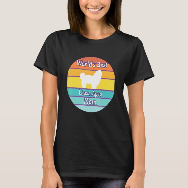 Camiseta World's Best Lhasa Apso Mom (Frente)