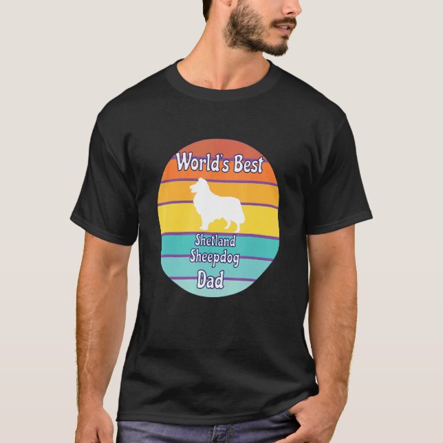Camiseta World's Best Shetland Sheepdog Dad (Frente)