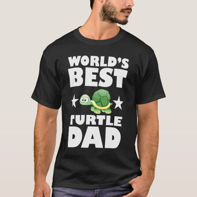 Camiseta Worlds Best Turtle Dad  Owner Lover Gift (Frente)