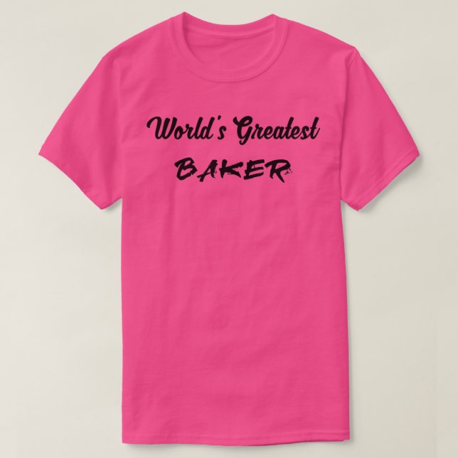 Camiseta worlds greatest baker (Frente do Design)