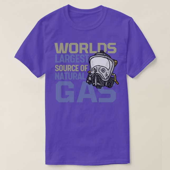 Camiseta Worlds Largest Source Of Natural Gas 1 (Frente do Design)