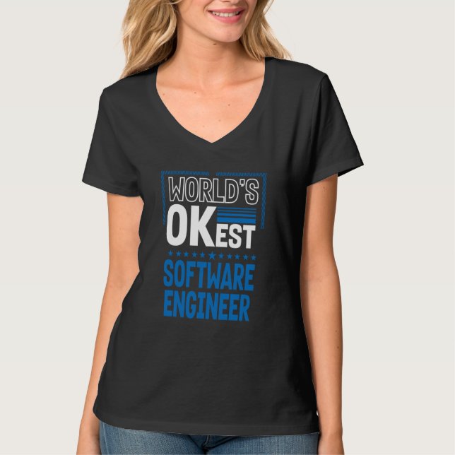 Camiseta Worlds OKest Software Engineer Developer Humor (Frente)