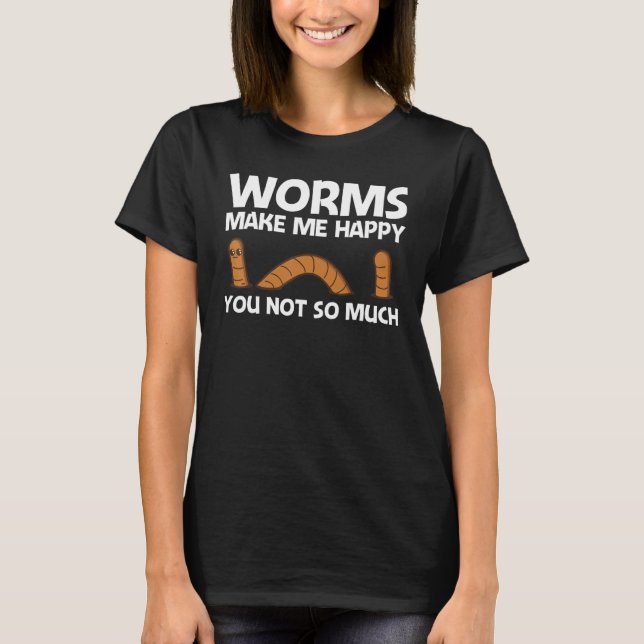 Camiseta Worm Designs For Men Women Earthworm Grunting Farm (Frente)