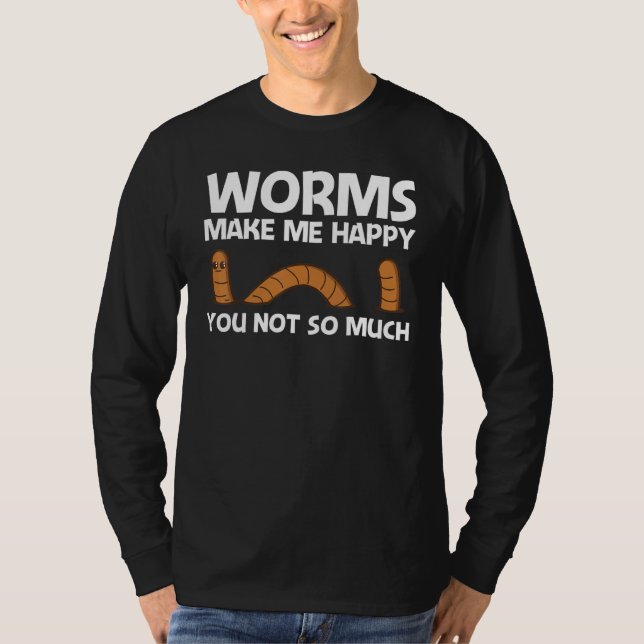 Camiseta Worm Designs For Men Women Earthworm Grunting Farm (Frente)