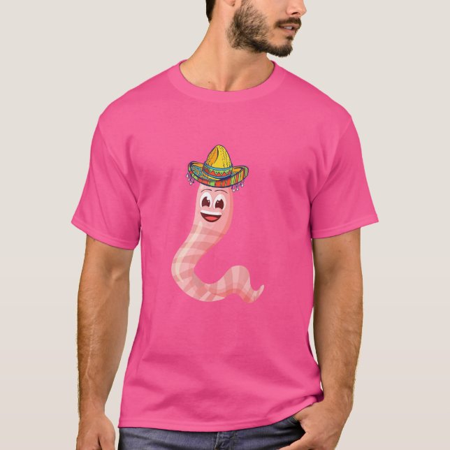 Camiseta Worm Farmer Mexico Sombrero Mexicano Hat Vermicult (Frente)