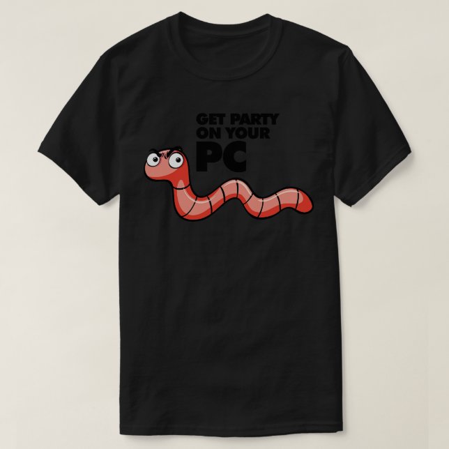 Camiseta Worm Get Party no seu PC (Frente do Design)