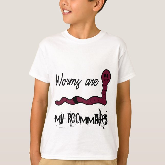 Camiseta Worms are my roommates (Frente)