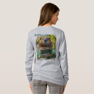 Camiseta Worn Calm Cena de Cervo e Castor em Trout Creek
