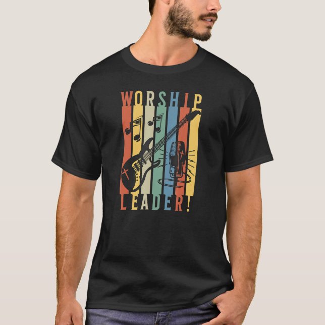 Camiseta Worship Leader Guitar Player And Singer Christian  (Frente)