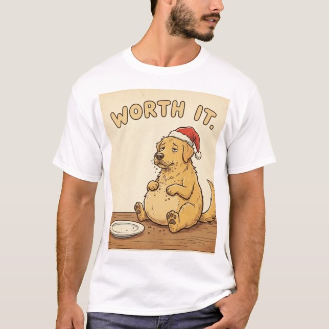 Camiseta Worth It – Holiday Treat Overload Dog Tee (Frente)