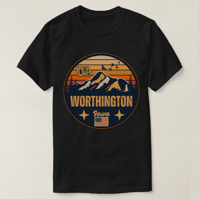 Camiseta Worthington, Iowa (Frente do Design)